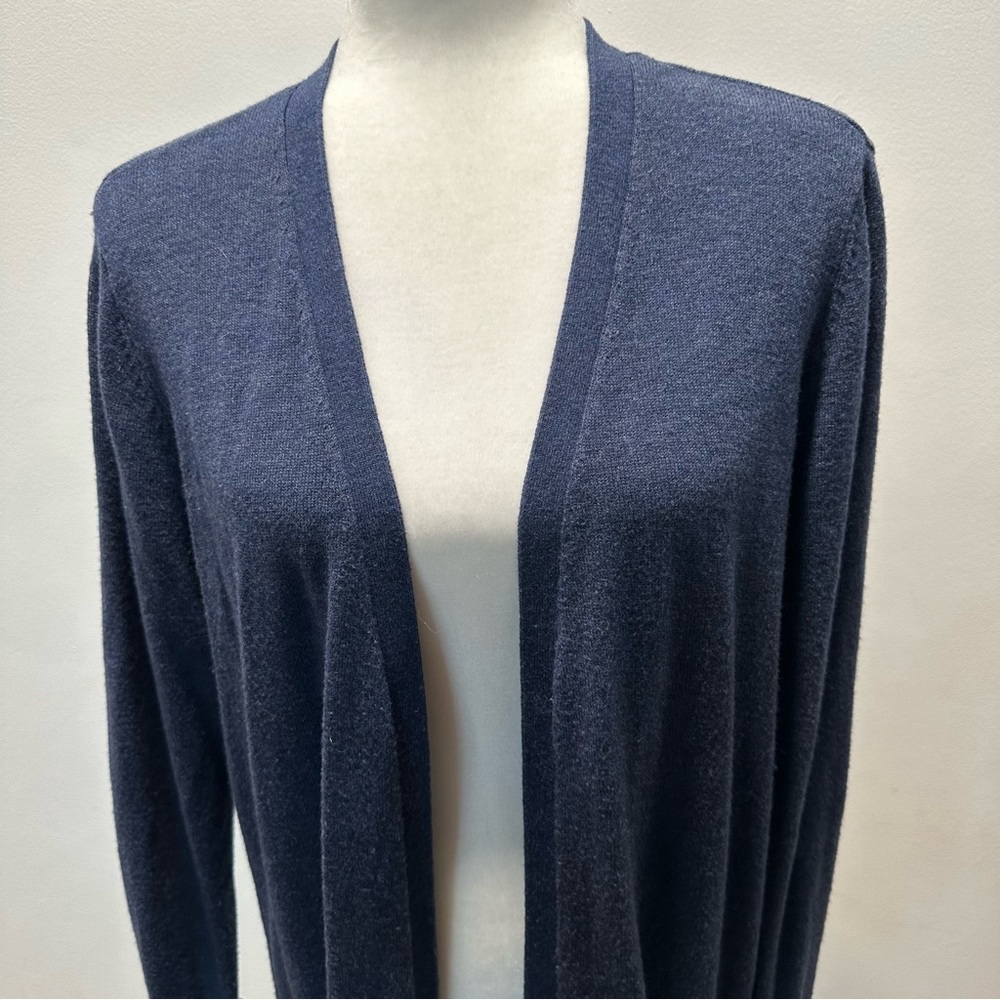 Fat Face Cashmere Wool Blend Blue Long Open Cardigan Women’s size 10 - Picture 8 of 9